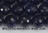 CGS482 15.5 inches 12mm faceted round blue goldstone beads