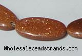 CGS80 15.5 inches 15*30mm oval goldstone beads wholesale