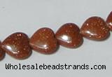 CGS82 15.5 inches 12*12mm heart goldstone beads wholesale