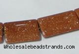 CGS84 15.5 inches 18*25mm rectangle goldstone beads wholesale