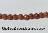 CGS88 15.5 inches 4mm faceted round goldstone beads wholesale