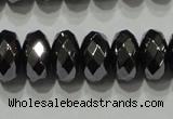 CHE104 15.5 inches 5*8mm faceted rondelle hematite beads wholesale