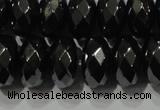 CHE105 15.5 inches 6*10mm faceted rondelle hematite beads wholesale