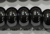 CHE112 15.5 inches 8*13mm rondelle large hole hematite beads