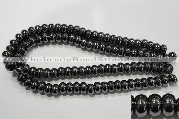 CHE112 15.5 inches 8*13mm rondelle large hole hematite beads