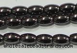 CHE137 15.5 inches 4*6mm rice hematite beads wholesale