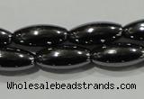 CHE139 15.5 inches 5*12mm rice hematite beads wholesale