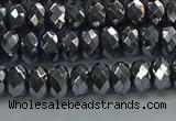 CHE2001 15.5 inches 4*6mm faceted rondelle hematite beads