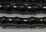 CHE204 15.5 inches 8*12mm bamboo hematite beads wholesale