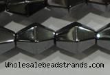 CHE217 15.5 inches 10*10mm faceted bicone hematite beads wholesale