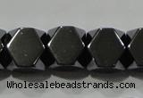 CHE224 15.5 inches 10*10mm faceted cube hematite beads wholesale