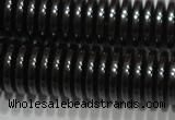 CHE239 15.5 inches 1*6mm dish hematite beads wholesale