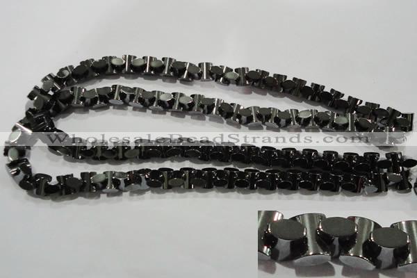 CHE243 15.5 inches 7*9mm bowknot hematite beads wholesale