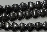 CHE256 15.5 inches 6*6mm heart hematite beads wholesale