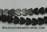 CHE268 15.5 inches 8*8mm heart hematite beads wholesale