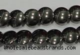 CHE271 15.5 inches 12mm flat round hematite beads wholesale