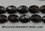 CHE281 15.5 inches 10*14mm faceted oval hematite beads wholesale