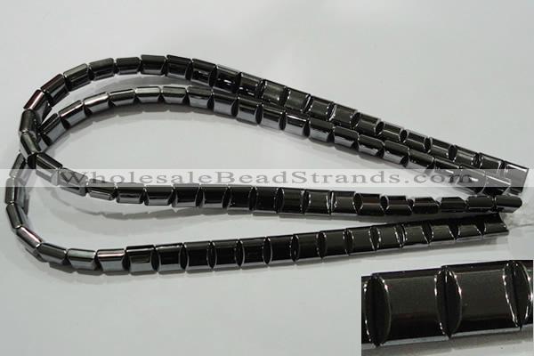 CHE286 15.5 inches 10*10mm square double drilled hematite beads wholesale