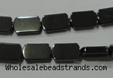 CHE291 15.5 inches 8*13mm rectangle hematite beads wholesale