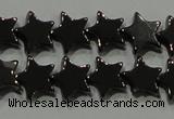 CHE293 15.5 inches 6mm star hematite beads wholesale