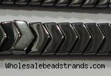 CHE297 15.5 inches 6*9mm hematite beads wholesale