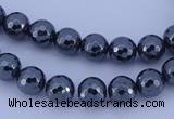 CHE32 16 inches 4mm faceted round hematite beads Wholesale