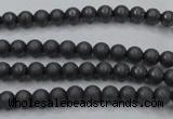 CHE401 15.5 inches 3mm round matte hematite beads wholesale