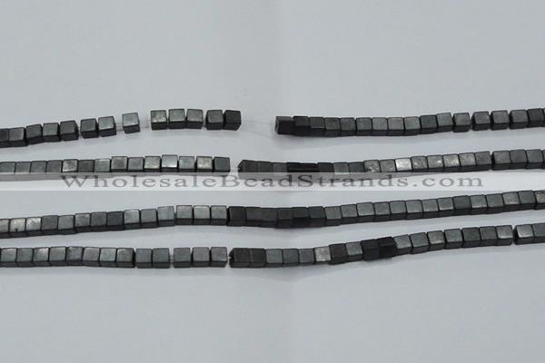 CHE416 15.5 inches 3*3mm cube matte hematite beads wholesale