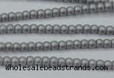 CHE418 15.5 inches 2mm round matte plated hematite beads wholesale