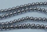 CHE422 15.5 inches 3mm round plated hematite beads wholesale