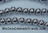 CHE425 15.5 inches 8mm round plated hematite beads wholesale