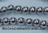 CHE427 15.5 inches 12mm round plated hematite beads wholesale