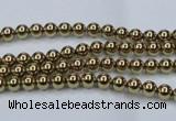 CHE430 15.5 inches 2mm round plated hematite beads wholesale