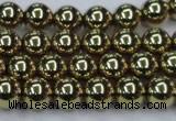 CHE435 15.5 inches 10mm round plated hematite beads wholesale