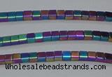 CHE453 15.5 inches 2*2mm cube plated hematite beads wholesale