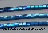 CHE455 15.5 inches 2*2mm cube plated hematite beads wholesale