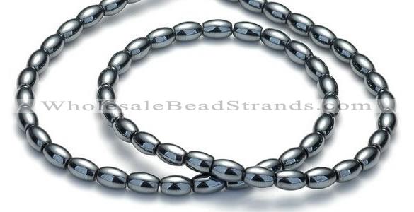 CHE55 15.5  inches 8*10mm rice shape hematite beads Wholesale