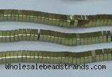 CHE559 15.5 inches 1*2*2mm square plated hematite beads wholesale