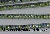 CHE560 15.5 inches 1*2*2mm square plated hematite beads wholesale