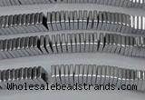 CHE565 15.5 inches 1*2*2mm square plated hematite beads wholesale