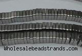 CHE579 15.5 inches 1*4*4mm square plated hematite beads wholesale