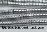 CHE640 15.5 inches 1*2mm tyre plated hematite beads wholesale