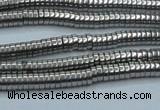 CHE641 15.5 inches 1*2mm tyre plated hematite beads wholesale