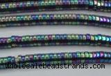 CHE646 15.5 inches 1*2mm tyre plated hematite beads wholesale