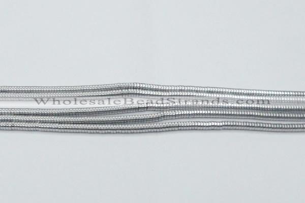 CHE660 15.5 inches 1*4mm tyre plated hematite beads wholesale