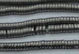 CHE670 15.5 inches 1*2mm tyre matte plated hematite beads