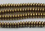 CHE729 15.5 inches 2*4mm rondelle plated hematite beads wholesale