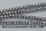 CHE731 15.5 inches 2*3mm faceted rondelle plated hematite beads