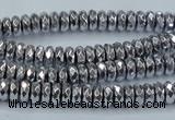 CHE733 15.5 inches 3*6mm faceted rondelle plated hematite beads