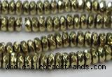 CHE739 15.5 inches 4*8mm faceted rondelle plated hematite beads